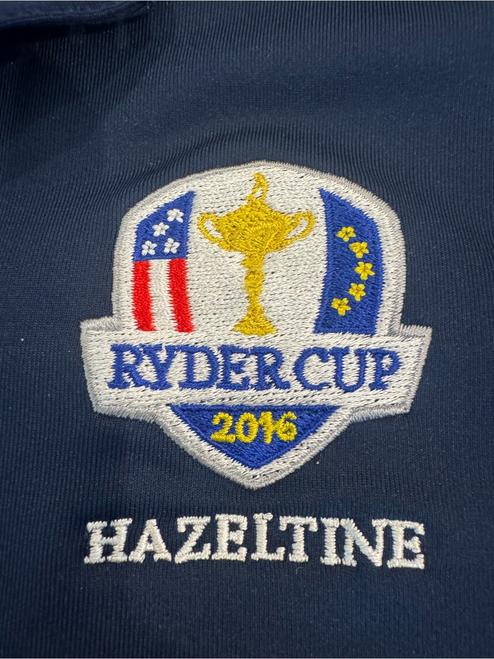 Nike Navy Embroidered Ryder Cup 2016 hazeltine polo